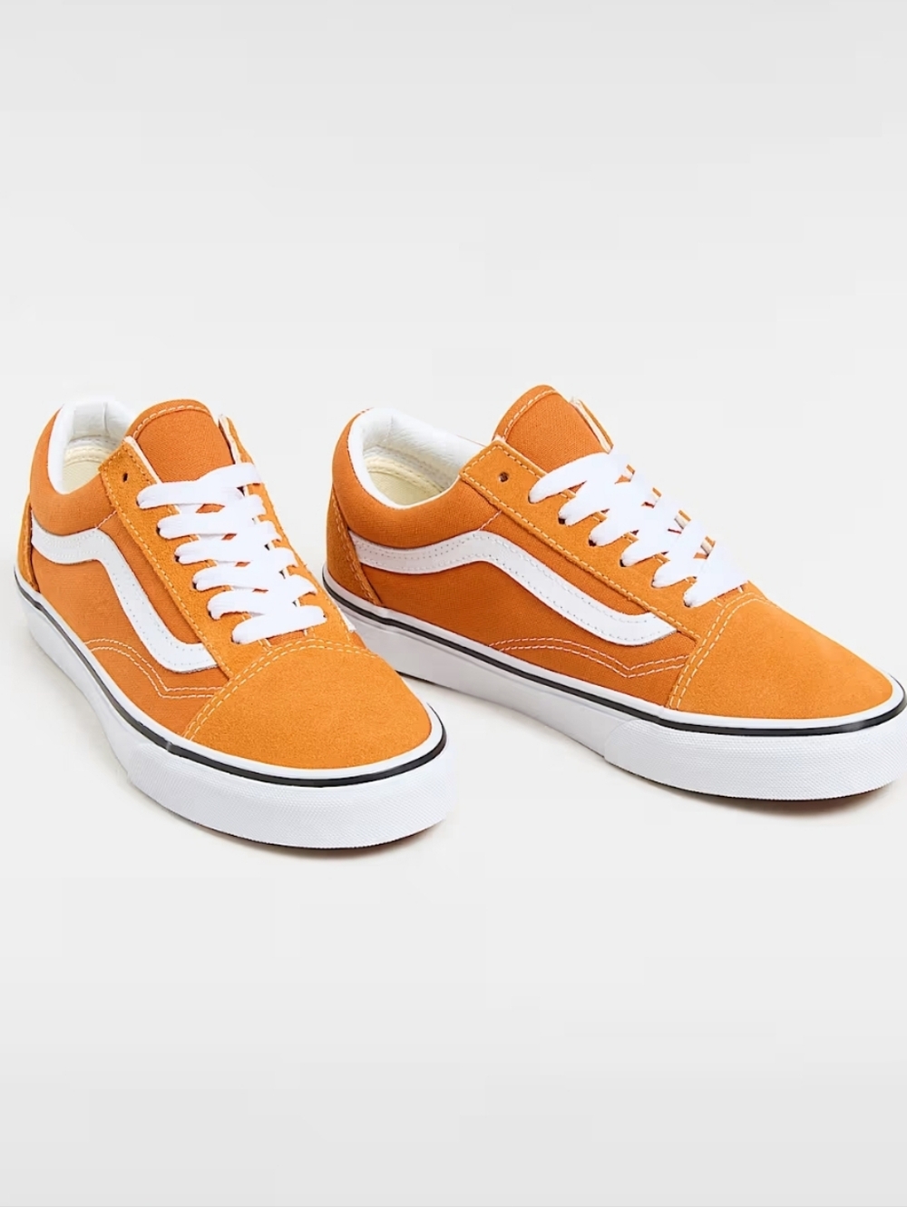 Vans Old Skool Orange Tiger/True White Suede Low‑Top Sneakers M 13
